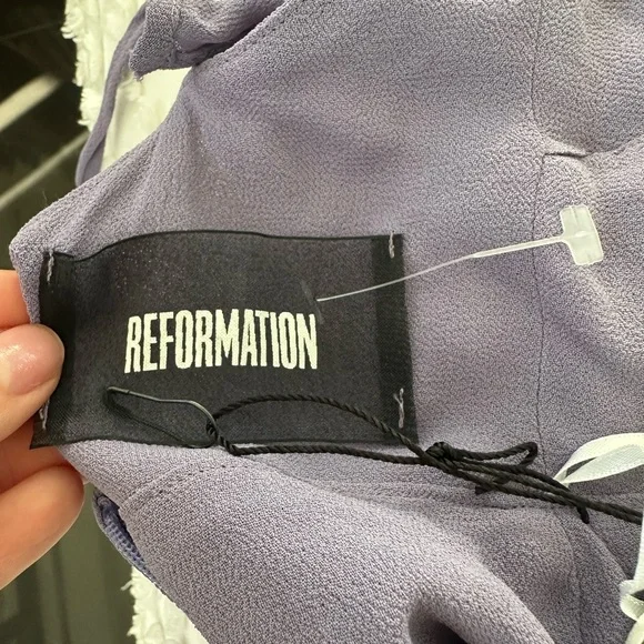 NWT Reformation Petals Mini Dress in Orchid - Picture 9 of 11
